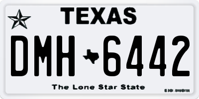 TX license plate DMH6442