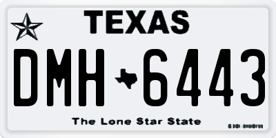 TX license plate DMH6443