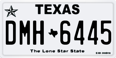 TX license plate DMH6445