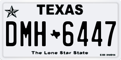 TX license plate DMH6447