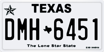 TX license plate DMH6451