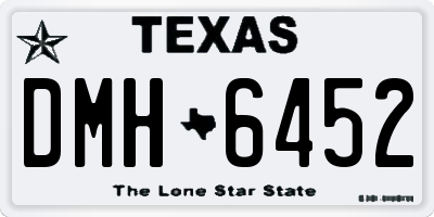 TX license plate DMH6452