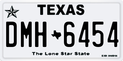 TX license plate DMH6454