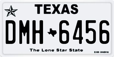 TX license plate DMH6456