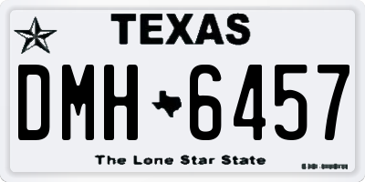 TX license plate DMH6457
