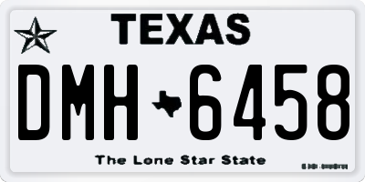 TX license plate DMH6458