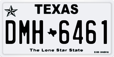 TX license plate DMH6461