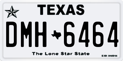 TX license plate DMH6464