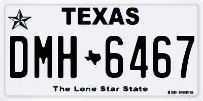 TX license plate DMH6467