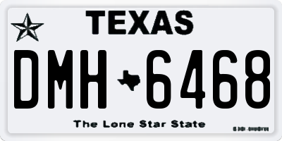 TX license plate DMH6468