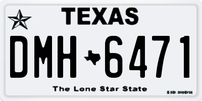 TX license plate DMH6471