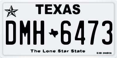 TX license plate DMH6473