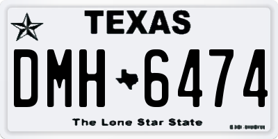 TX license plate DMH6474