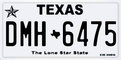 TX license plate DMH6475