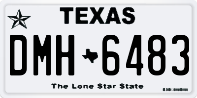 TX license plate DMH6483
