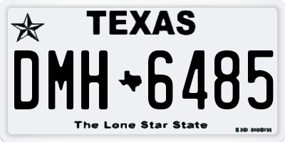 TX license plate DMH6485