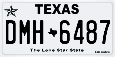 TX license plate DMH6487