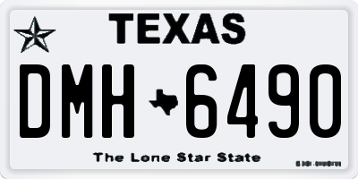 TX license plate DMH6490