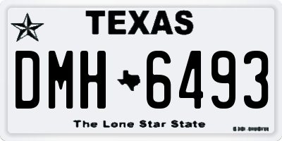 TX license plate DMH6493