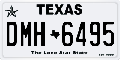 TX license plate DMH6495