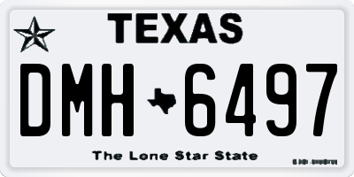 TX license plate DMH6497