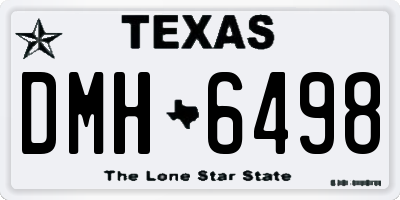 TX license plate DMH6498