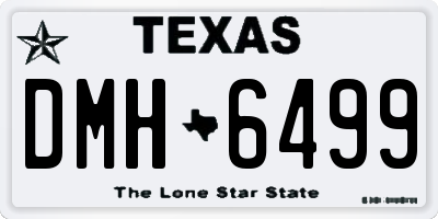 TX license plate DMH6499