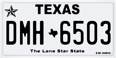 TX license plate DMH6503