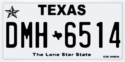 TX license plate DMH6514