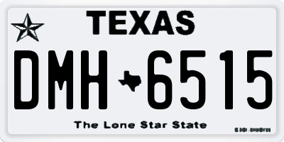 TX license plate DMH6515