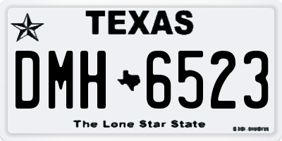 TX license plate DMH6523