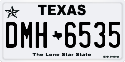 TX license plate DMH6535
