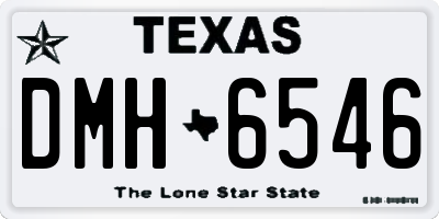 TX license plate DMH6546