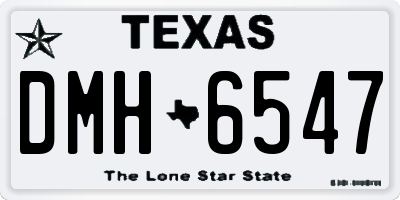 TX license plate DMH6547