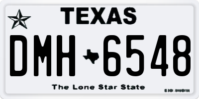 TX license plate DMH6548