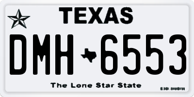 TX license plate DMH6553