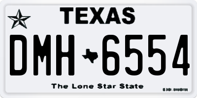 TX license plate DMH6554