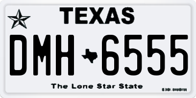TX license plate DMH6555