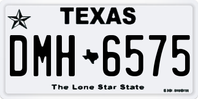 TX license plate DMH6575