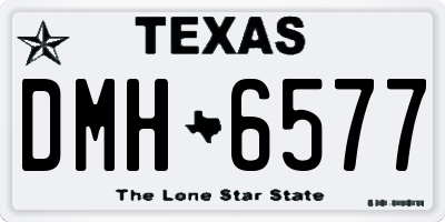 TX license plate DMH6577