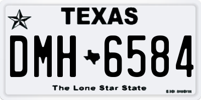 TX license plate DMH6584
