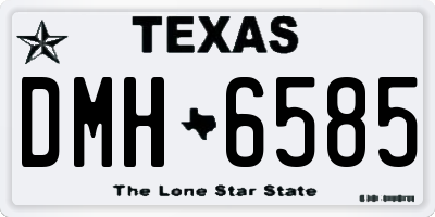 TX license plate DMH6585