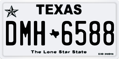 TX license plate DMH6588