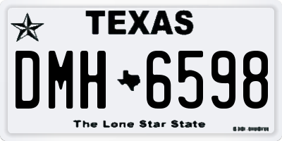 TX license plate DMH6598