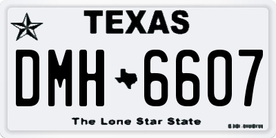 TX license plate DMH6607