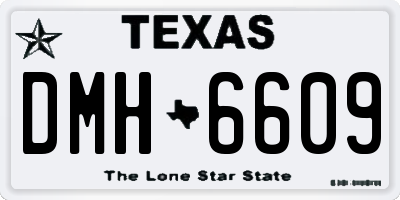 TX license plate DMH6609