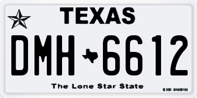 TX license plate DMH6612