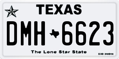 TX license plate DMH6623