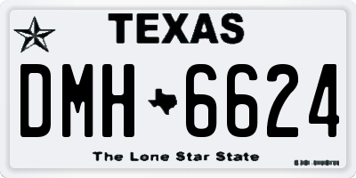 TX license plate DMH6624