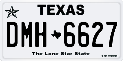 TX license plate DMH6627